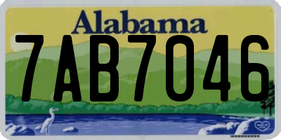 AL license plate 7AB7046