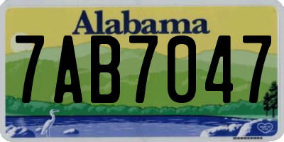 AL license plate 7AB7047