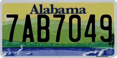 AL license plate 7AB7049