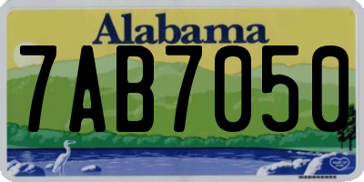 AL license plate 7AB7050