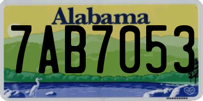 AL license plate 7AB7053