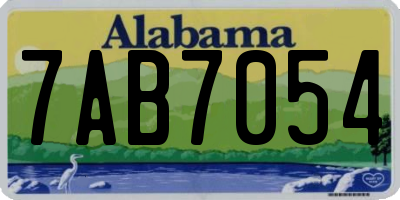 AL license plate 7AB7054