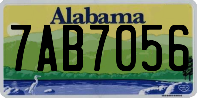 AL license plate 7AB7056