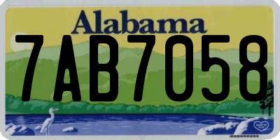AL license plate 7AB7058
