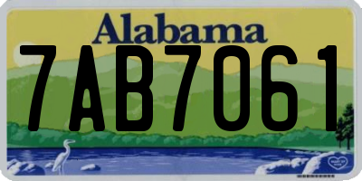 AL license plate 7AB7061