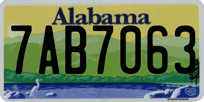 AL license plate 7AB7063