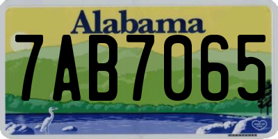 AL license plate 7AB7065