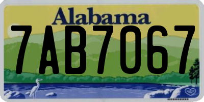 AL license plate 7AB7067