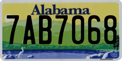 AL license plate 7AB7068