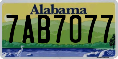 AL license plate 7AB7077
