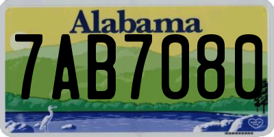 AL license plate 7AB7080