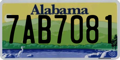 AL license plate 7AB7081