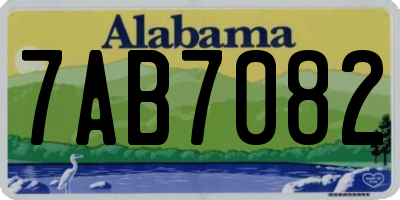 AL license plate 7AB7082