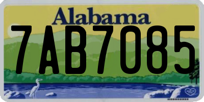 AL license plate 7AB7085
