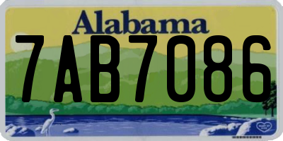 AL license plate 7AB7086