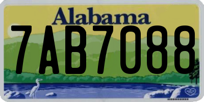 AL license plate 7AB7088