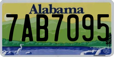 AL license plate 7AB7095