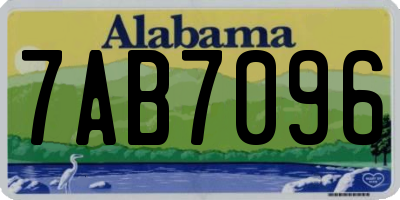 AL license plate 7AB7096