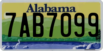 AL license plate 7AB7099