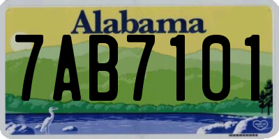 AL license plate 7AB7101