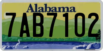 AL license plate 7AB7102