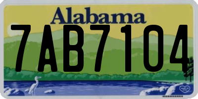 AL license plate 7AB7104