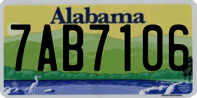 AL license plate 7AB7106