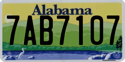 AL license plate 7AB7107