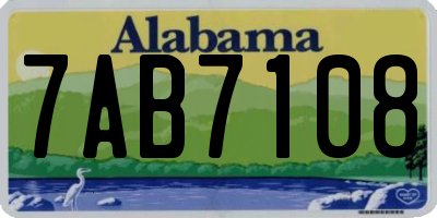 AL license plate 7AB7108
