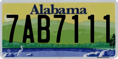 AL license plate 7AB7111