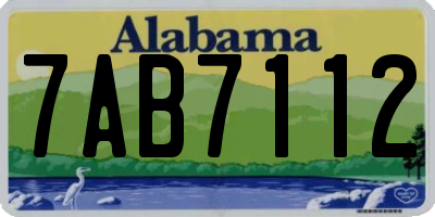 AL license plate 7AB7112