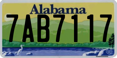 AL license plate 7AB7117
