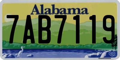 AL license plate 7AB7119