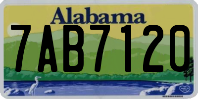 AL license plate 7AB7120