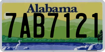 AL license plate 7AB7121