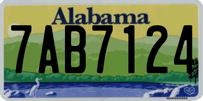 AL license plate 7AB7124