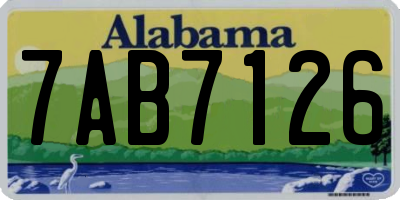 AL license plate 7AB7126