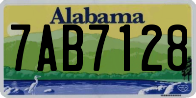 AL license plate 7AB7128