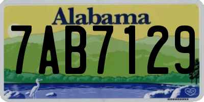 AL license plate 7AB7129