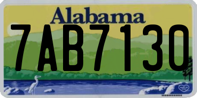 AL license plate 7AB7130