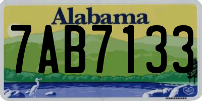 AL license plate 7AB7133