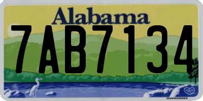 AL license plate 7AB7134