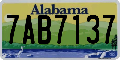 AL license plate 7AB7137