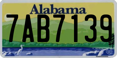 AL license plate 7AB7139
