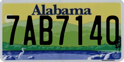 AL license plate 7AB7140