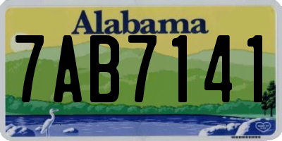 AL license plate 7AB7141