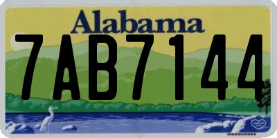 AL license plate 7AB7144