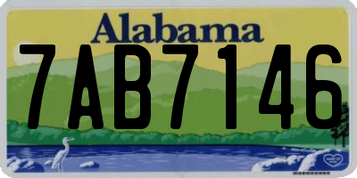 AL license plate 7AB7146