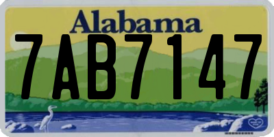 AL license plate 7AB7147