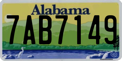 AL license plate 7AB7149